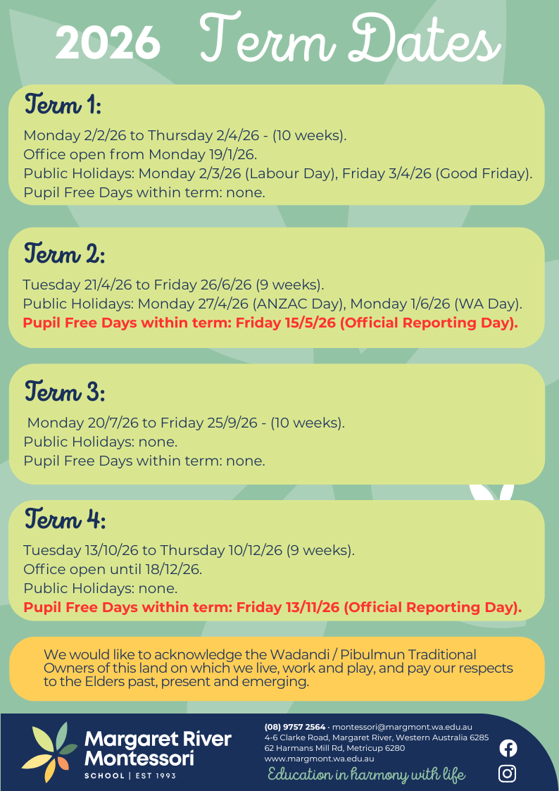 2026 Term Dates