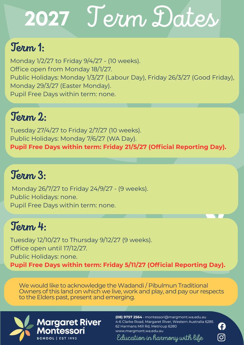 2027 Term Dates